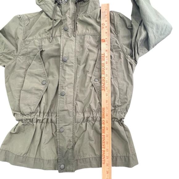 Gap Cinch Waist Utility Field Jacket Pockets Water Resistant Khaki size Medium - Picture 7 of 13